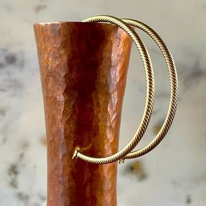 Gold Rope Hoop Earrings